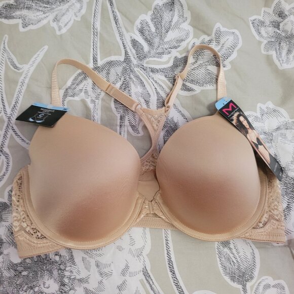 Maidenform Moderate Lift Lace T-Back Front Closure Underwire Bra 38C NWT - Picture 1 of 4